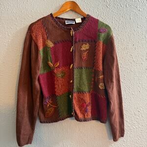 Erika Embroidered Fall Cardigan Size M